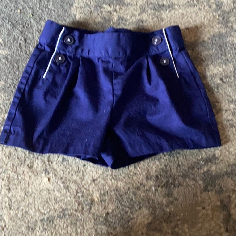 Kids shorts adjustable navy blue